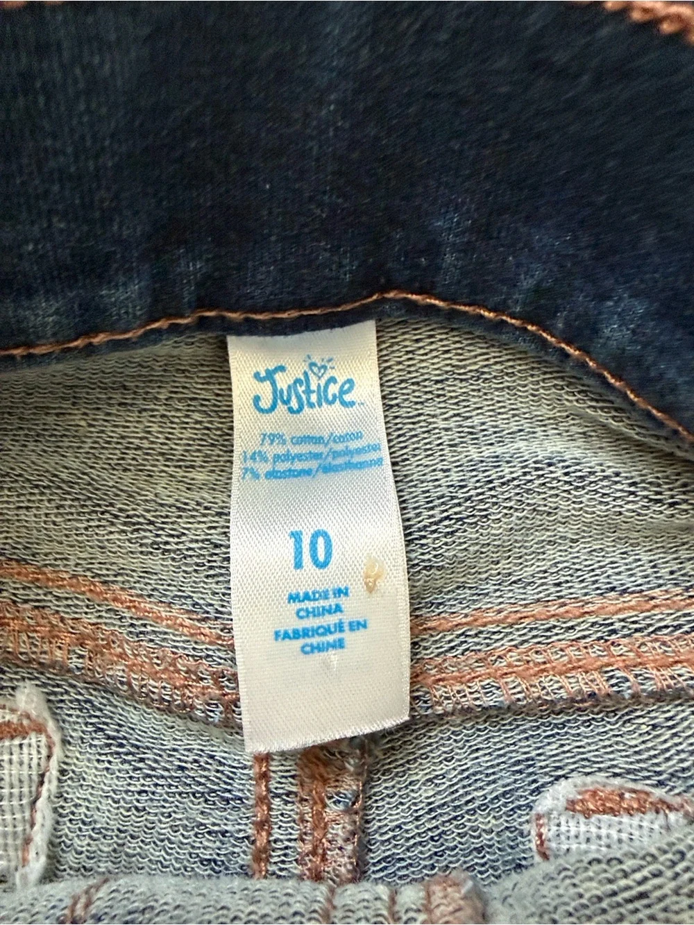 Justice Girls Dark Blue Stretch Jeggings